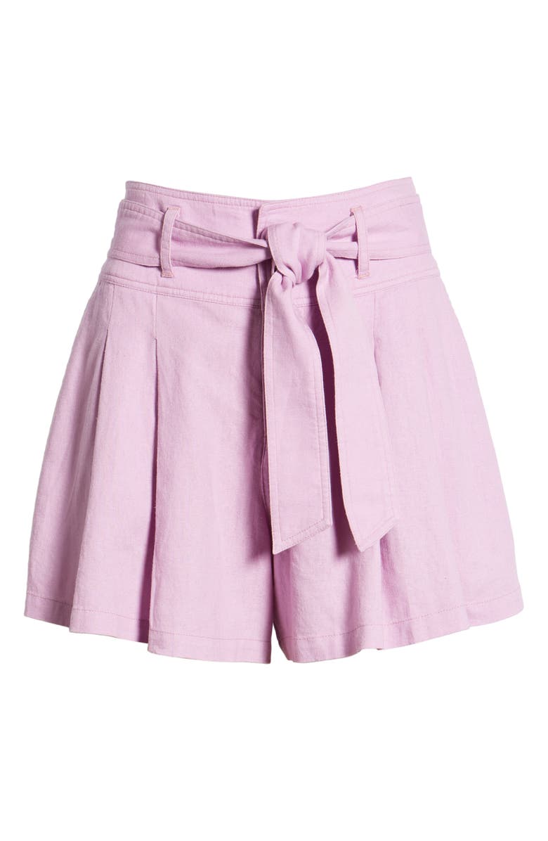 BP. High Waist Linen Blend Shorts, Alternate, color, 