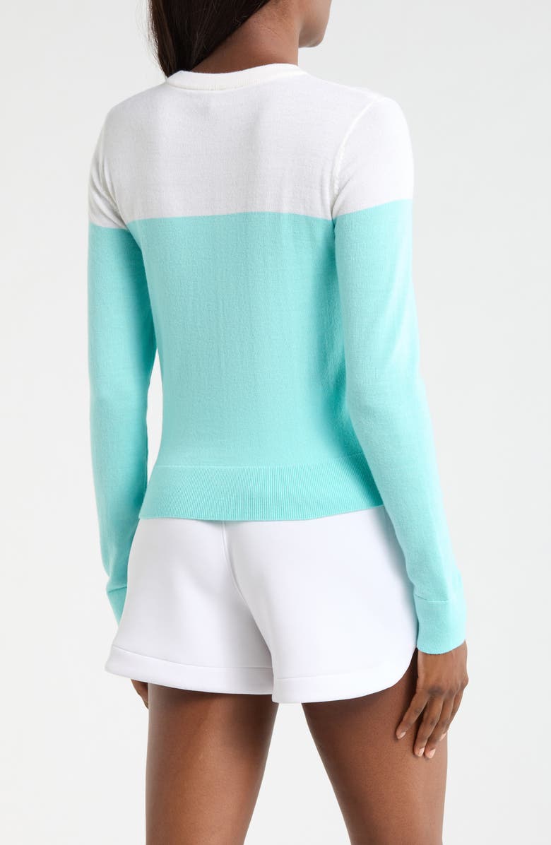 MPG Merino Wool Blend Sweater, Alternate, color, Limpet/ Brilliant White