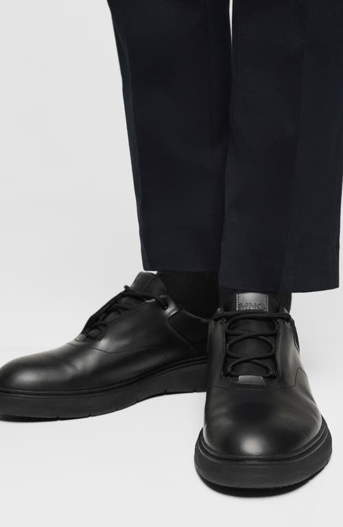 Mango Coolmax® Leather Sneaker In Black
