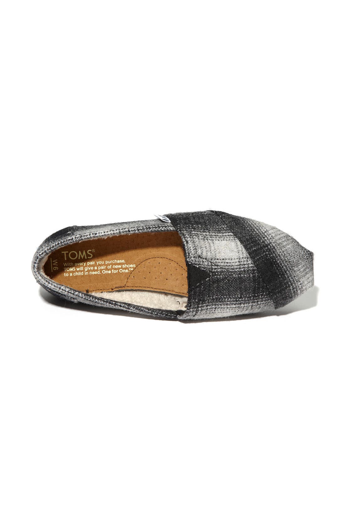 TOMS Plaid Fleece Slip-On, Alternate, color, 