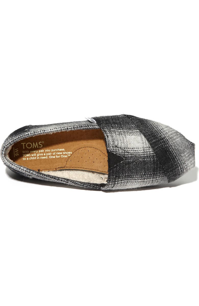 TOMS Plaid Fleece Slip-On, Alternate, color,