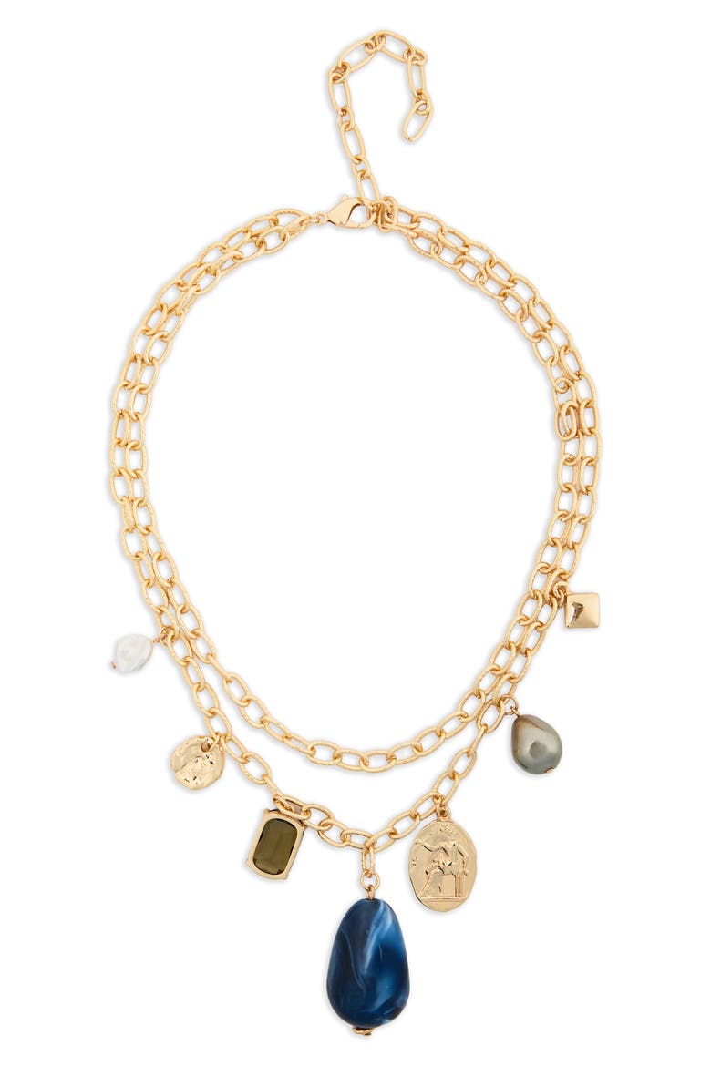 Boho Layered Necklace, Main, color, GOLD