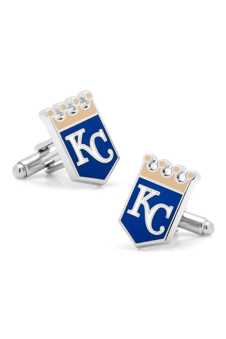 Kansas City Royals Cuff Links, Main, color, SILVER