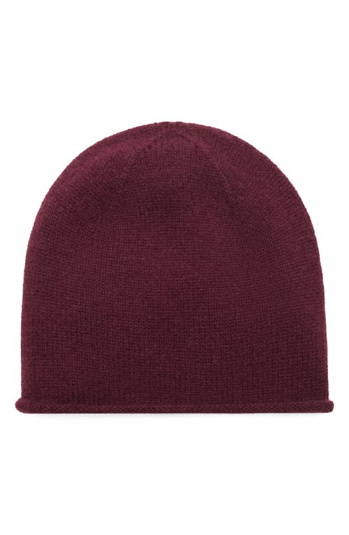 Mango Cashmere Beanie In Burgundy