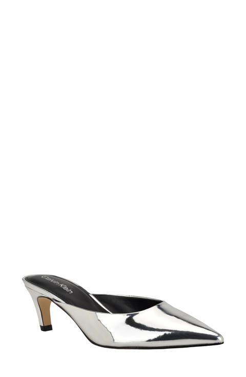 Kalyn Pointed Toe Kitten Heel Mule (Women)