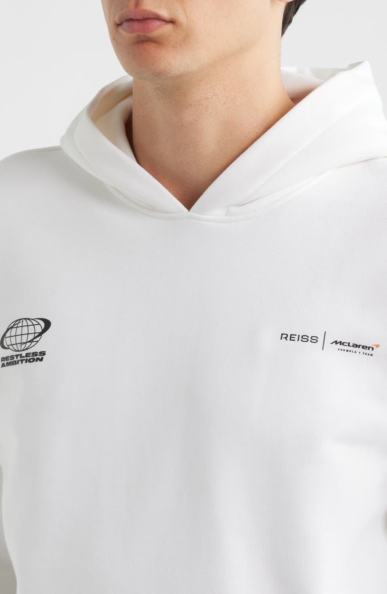 Reiss x McLaren Rowan Cotton Hoodie, Alternate, color, White