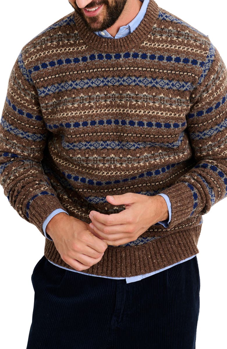 Alex Mill Fair Isle Donegal Crewneck Sweater, Main, color, 