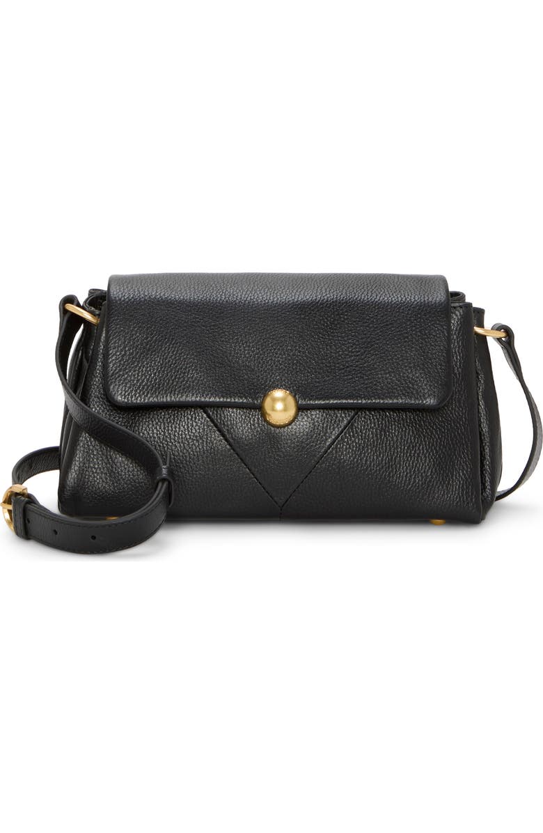 Vince Camuto Medna Leather Crossbody Bag, Main, color, Black