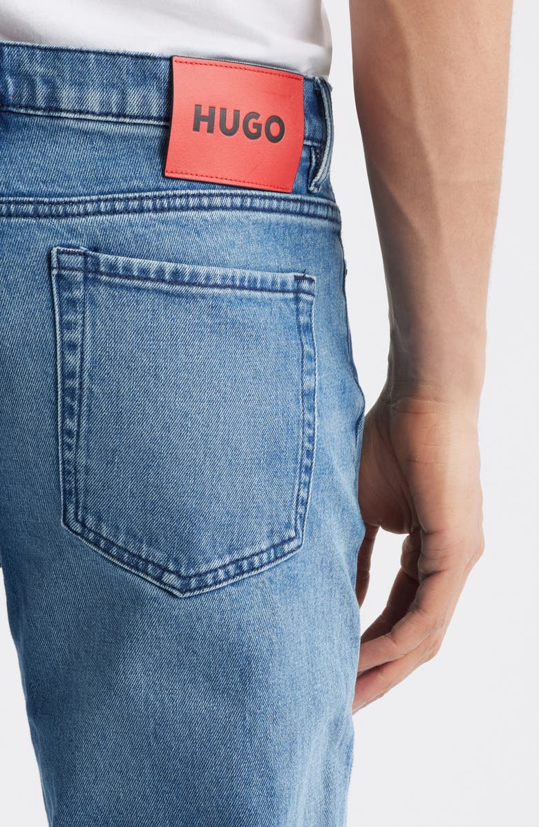 HUGO Slim Straight Leg Jeans, Alternate, color, Medium Blue