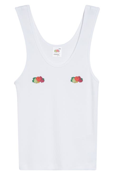 x Fruit of the Loom Classic Double Logo Tank