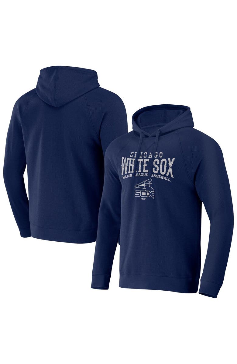 Darius Rucker Collection by Fanatics Men's Darius Rucker Collection by Fanatics  Navy Chicago White Sox Waffle-Knit Raglan Pullover Hoodie, Main, color, Navy