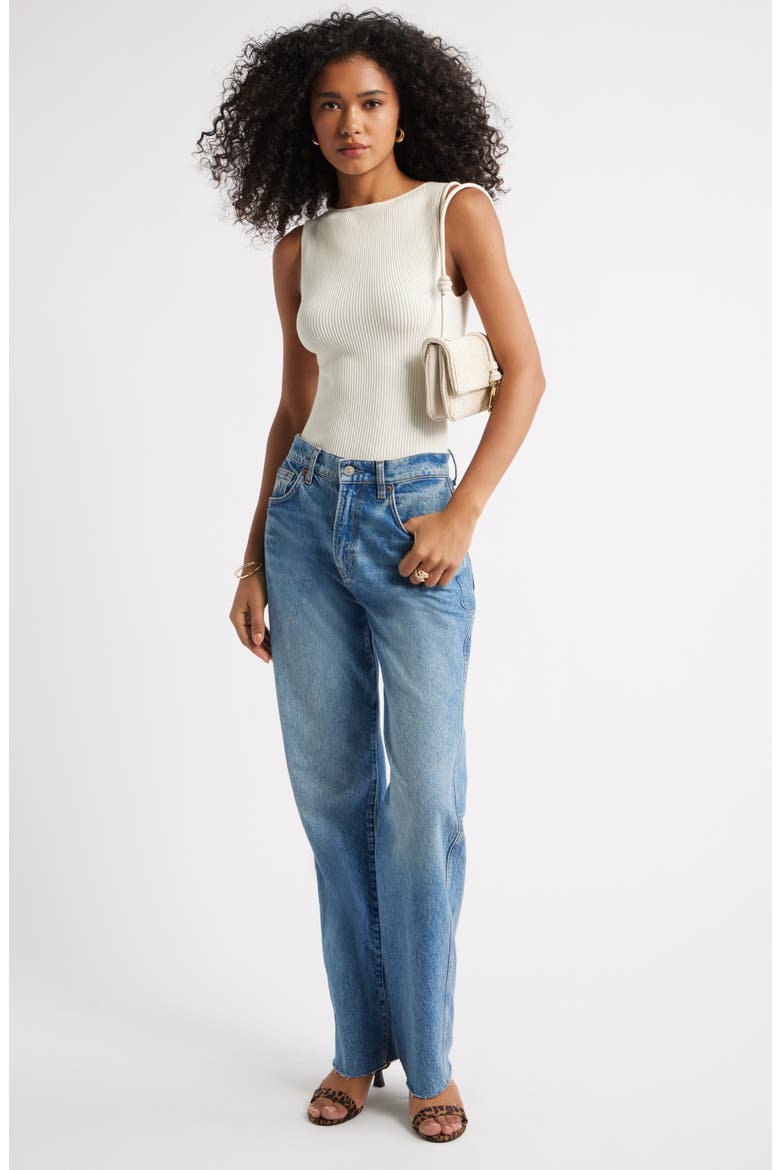 Luxe Sculpt Rib Sweater Tank, Alternate, color, WHITE WHISPER