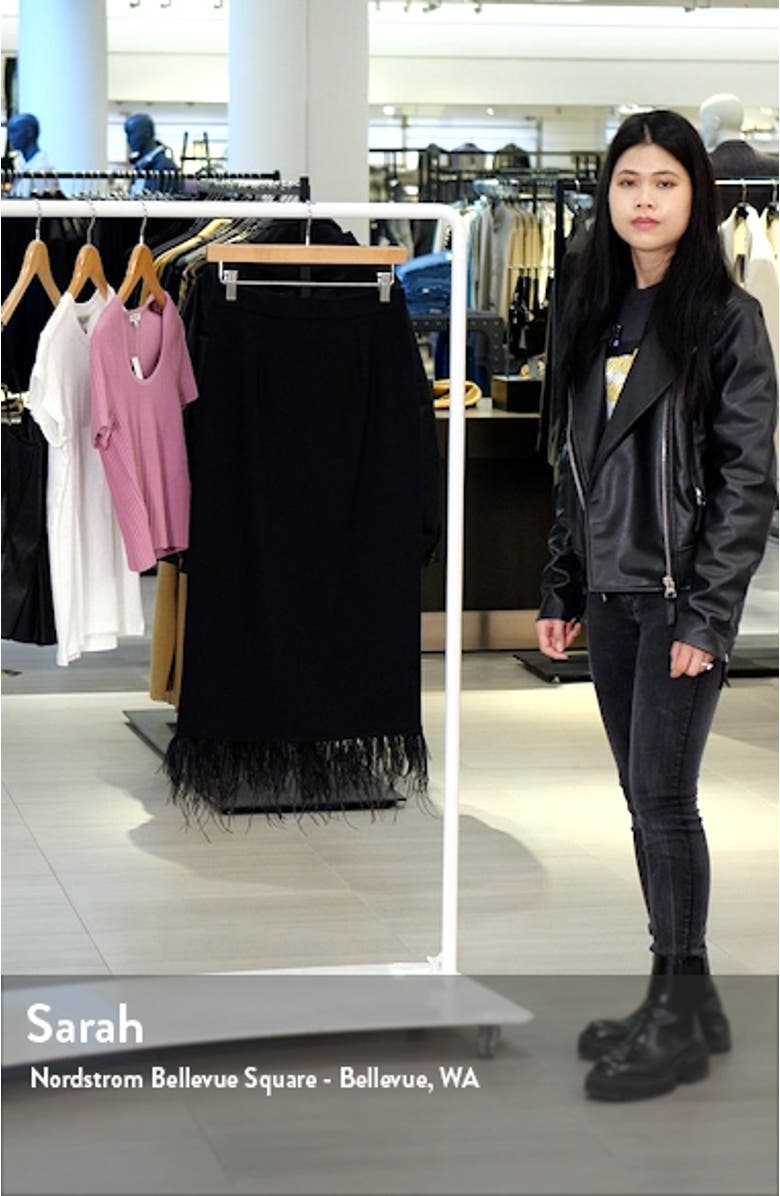 Kismet Feather Trim Midi Skirt, sales video thumbnail