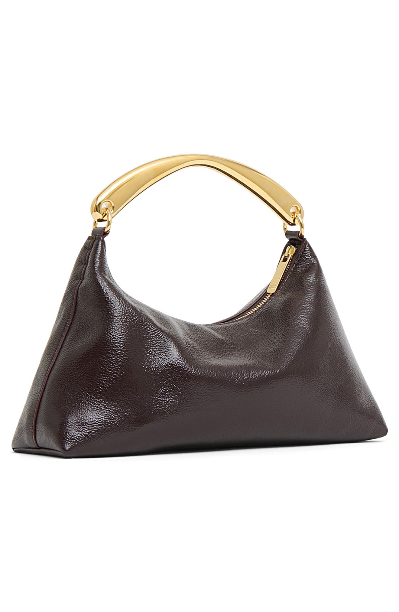 Mansur Gavriel Rhea Metal Handle Naplak Leather Handbag, Alternate, color, 