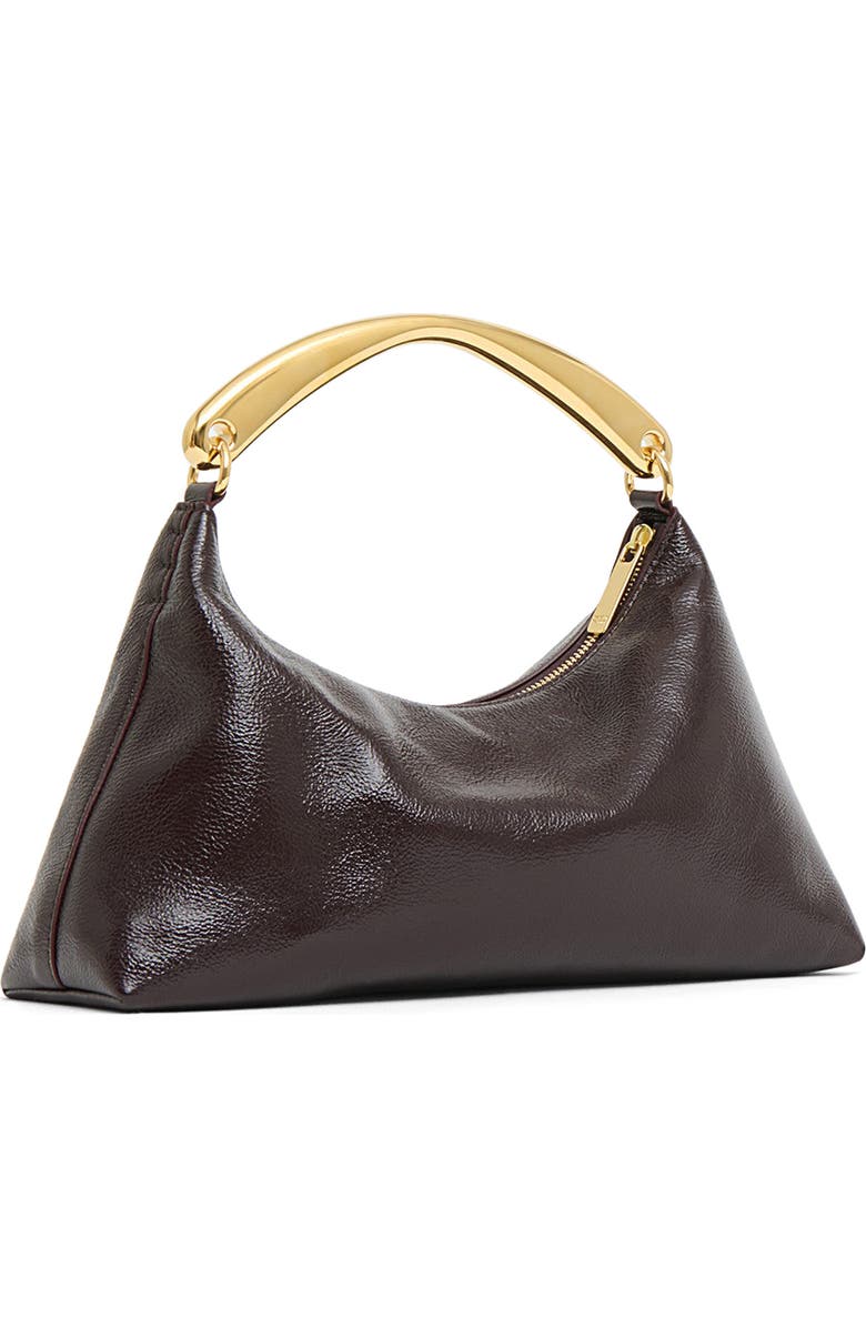Mansur Gavriel Rhea Metal Handle Naplak Leather Handbag, Alternate, color,