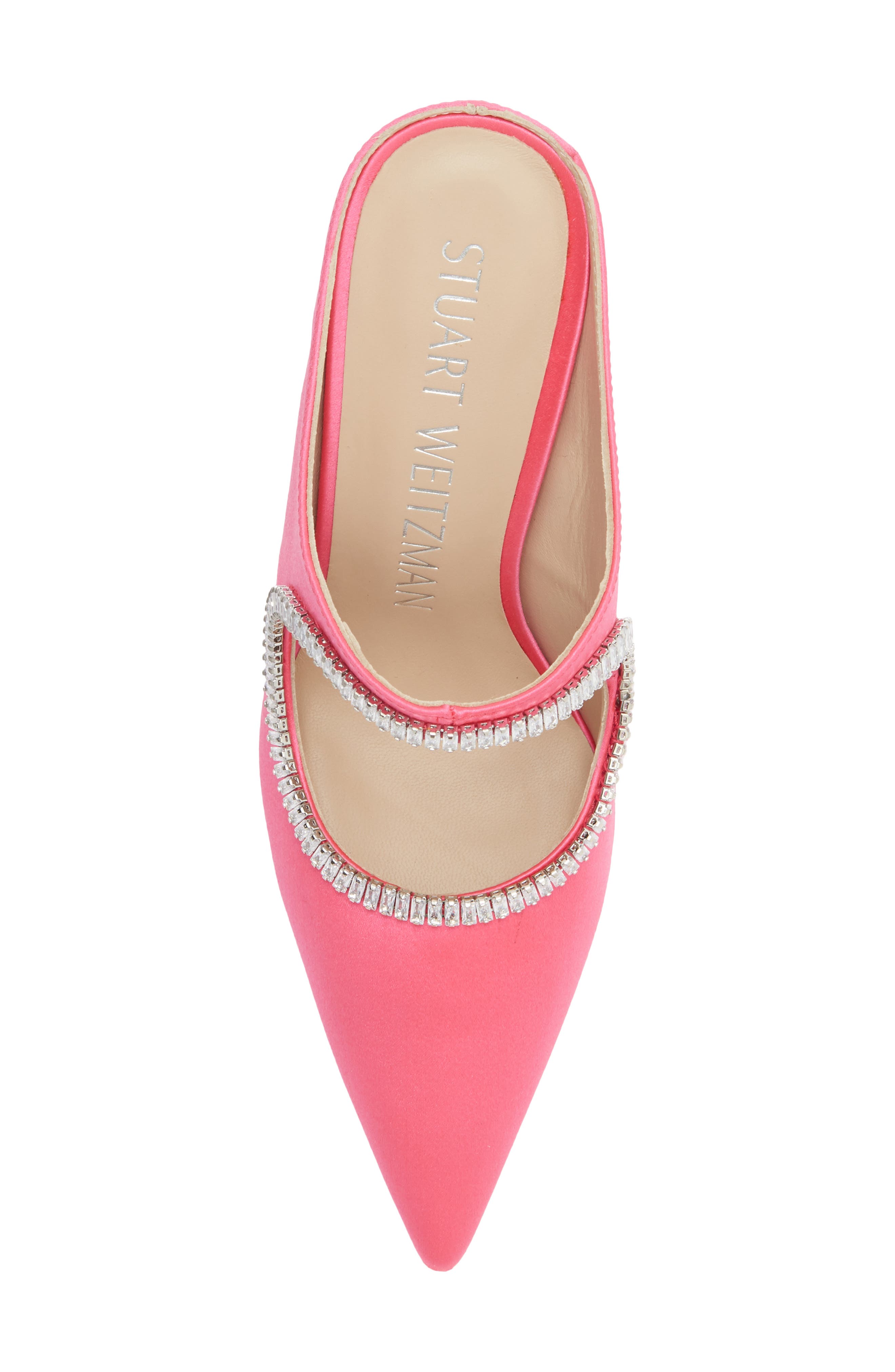 Stuart Weitzman X Curve Crystal Slingback Pump, Alternate, color, Magenta/ Clear/ Magenta