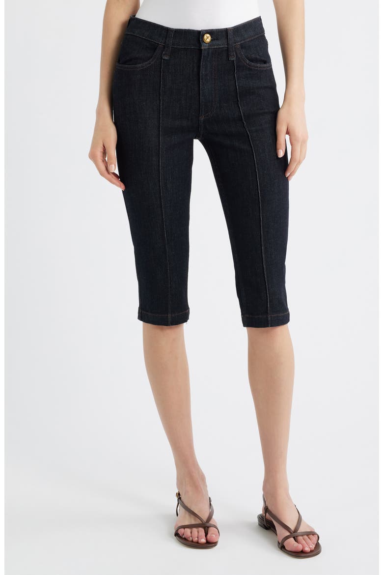 Flexi Kit Mid Rise Capri Jeans, Main, color, RINSE