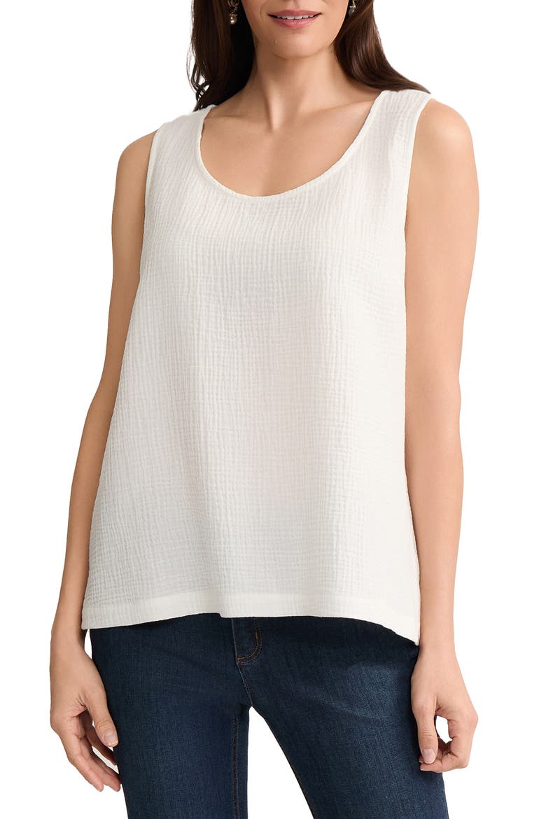 Texture Cotton Tank, Main, color, NATURAL WHITE