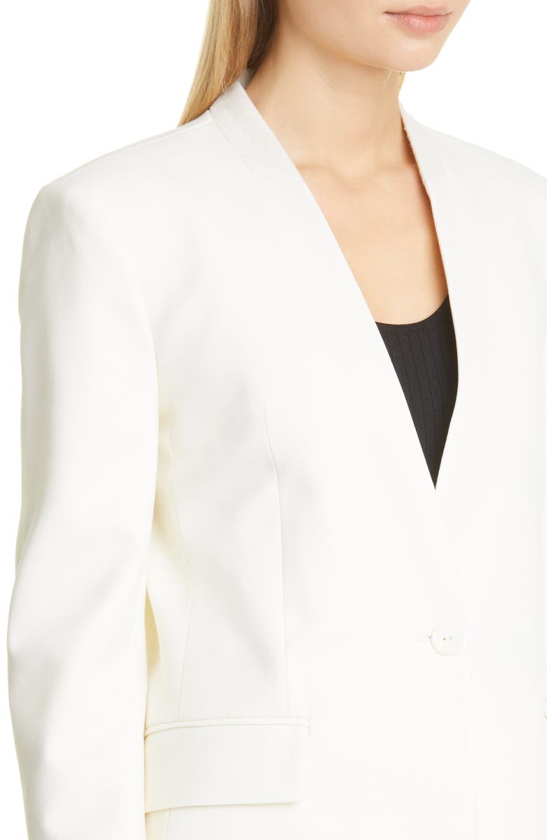 Maria McManus Women's Collarless Stretch Wool Blazer, Alternate, color, 