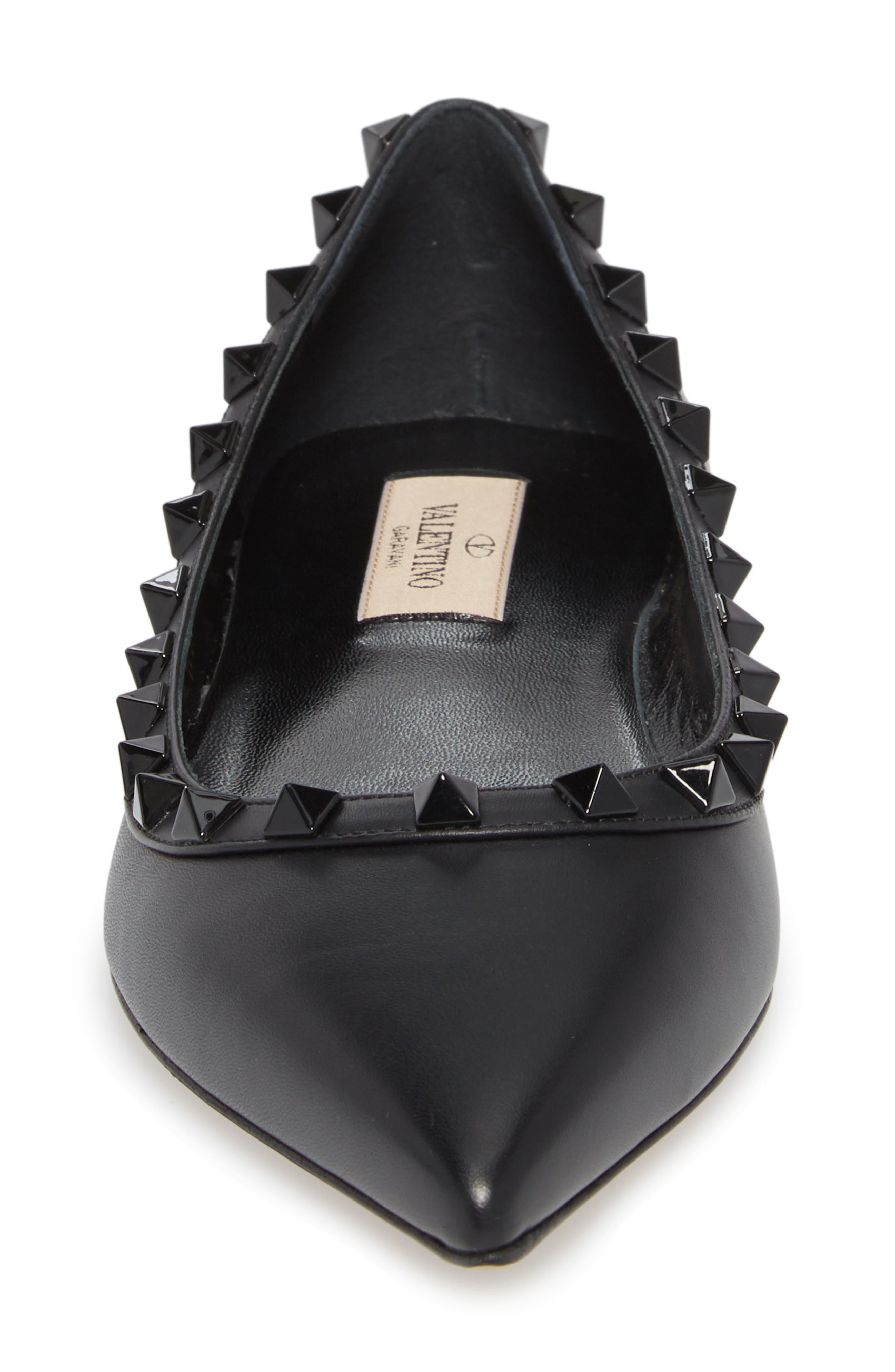 Valentino Garavani Rockstud Ballerina Flat, Alternate, color, 