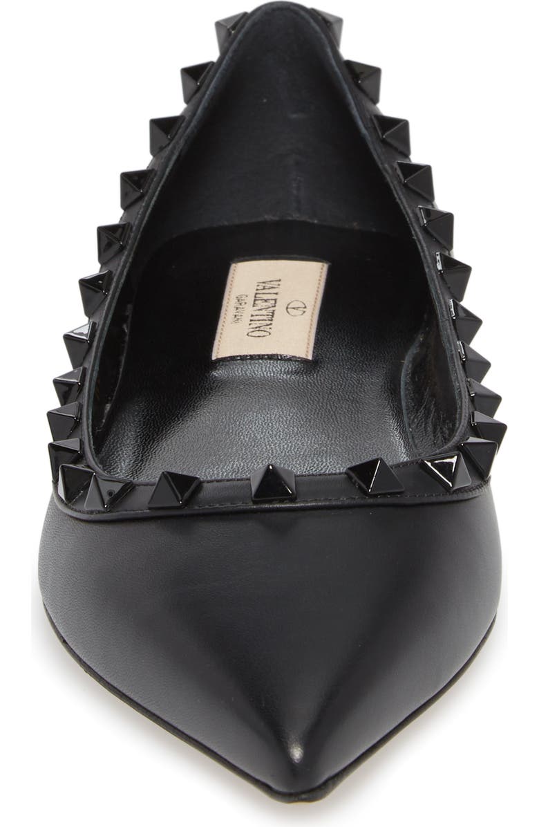 Valentino Garavani Rockstud Ballerina Flat, Alternate, color,