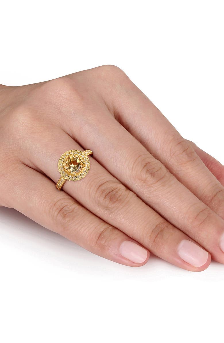 DELMAR Round Citrine & Diamond Ring, Alternate, color, 