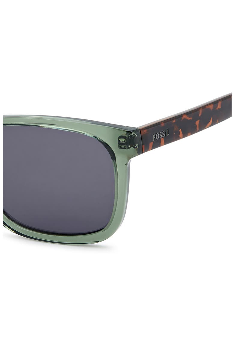 56mm Rectangular Sunglasses, Alternate, color, CRYSTAL GREEN/ GREY