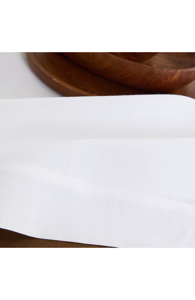 Solino Home Linen Table Throw - Fete, 52" x 52", 52" x 52", Alternate, color, White
