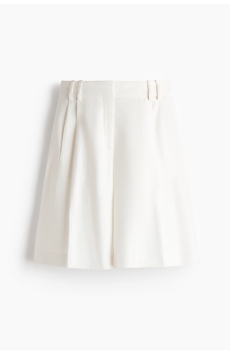 H&M Tailored Bermuda Shorts, Main, color, Ivory