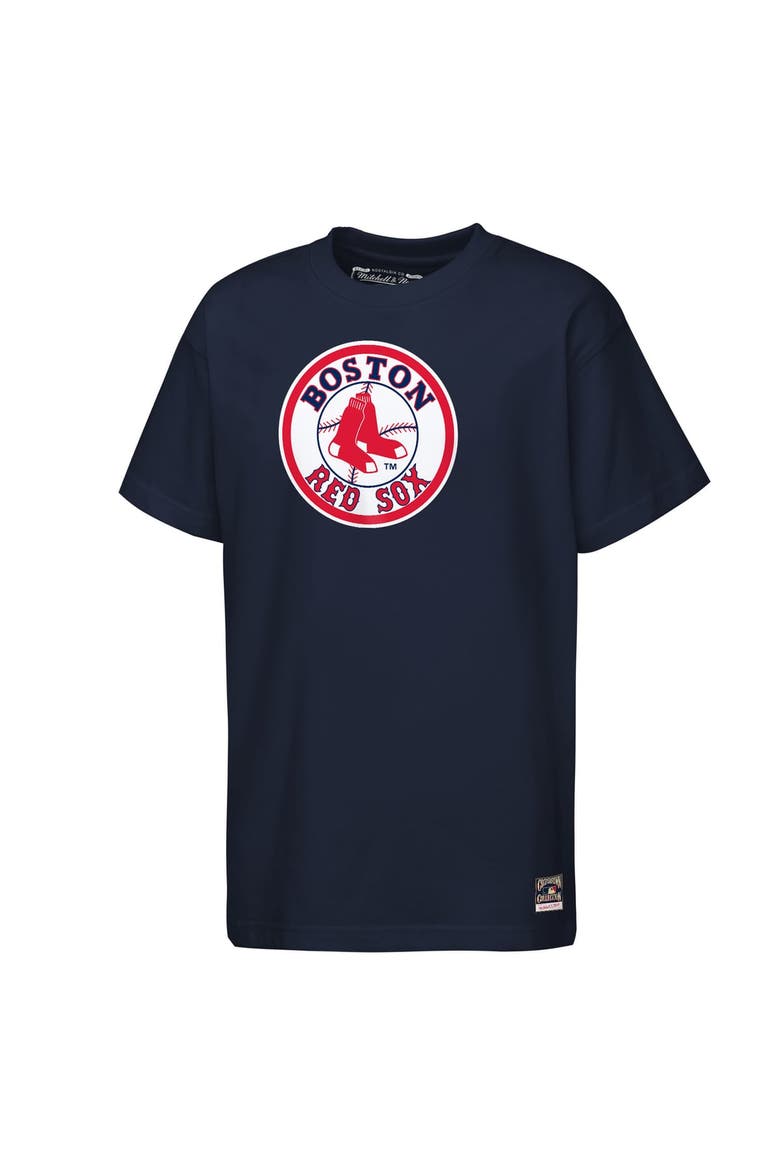 Youth Mitchell & Ness  Navy Boston Red Sox Cooperstown Concession T-Shirt, Alternate, color, Navy