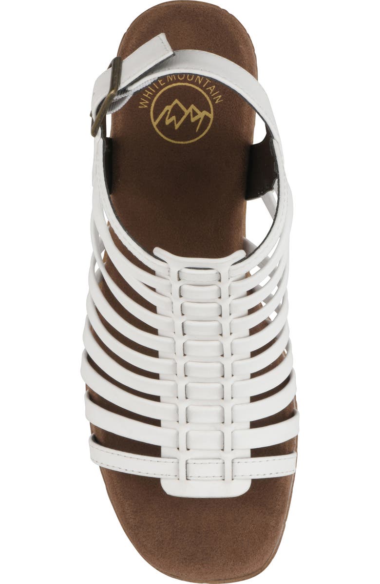 White Mountain Footwear Barbea Platform Sandal, Alternate, color, White/ Smooth