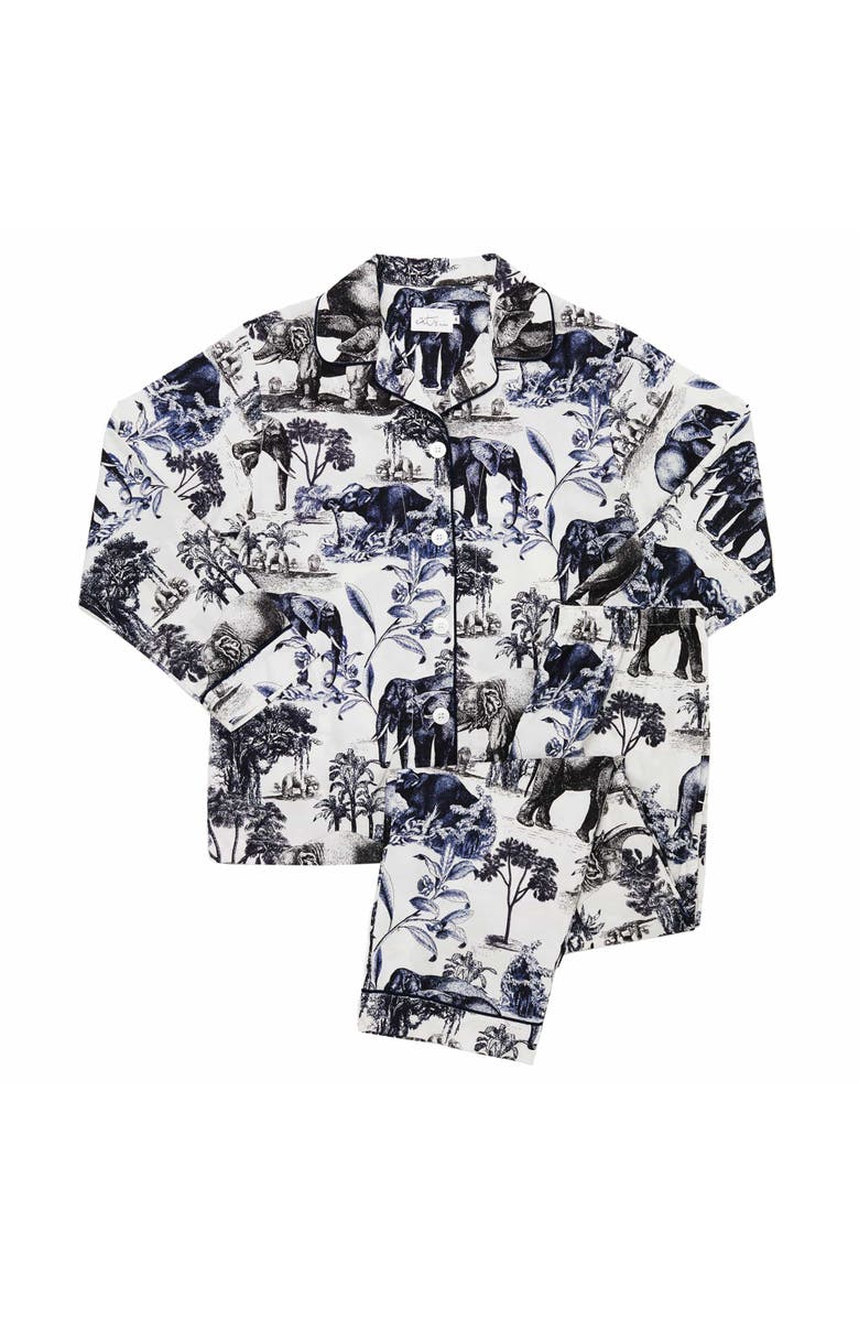 The Cat's Pajamas Luxe Pima Pajama Set, Alternate, color, Safari Toile