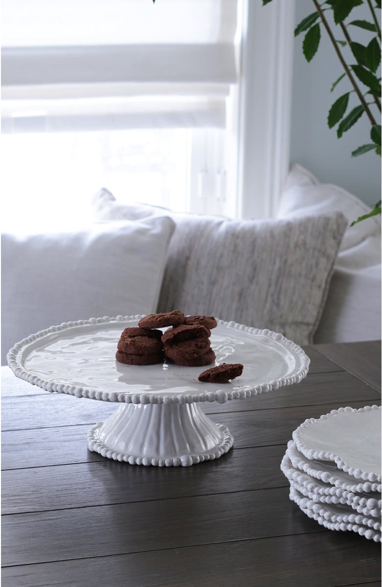 BEATRIZ BALL Collection Vida Alegria Pedestal Cake Plate, Alternate, color, White