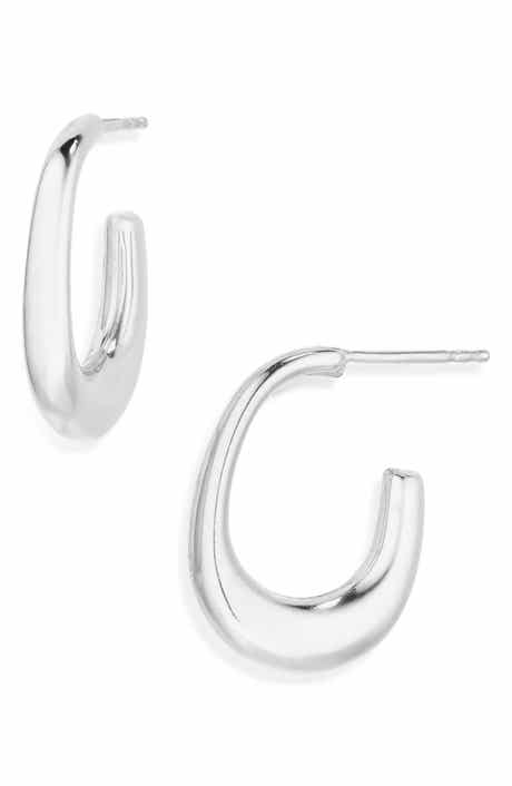 ARGENTO VIVO Tapered Oblong Hoop Earrings