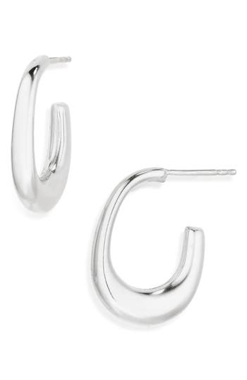 Argento Vivo Tapered Oblong Hoop Earrings In Metallic