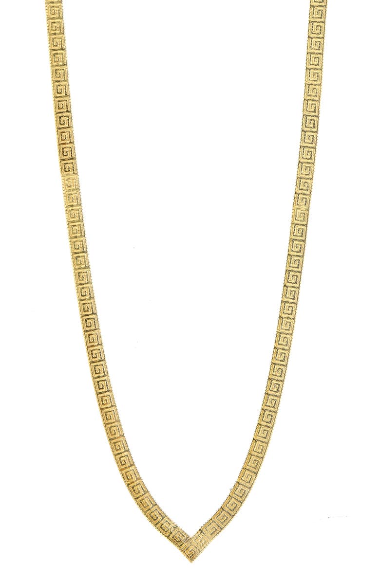SAVVY CIE JEWELS Italian Reversible Snake Chain Necklace, Main, color, Gold