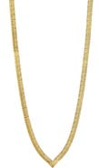 SAVVY CIE JEWELS Italian Reversible Snake Chain Necklace