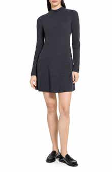 Traveling Long Sleeve Wool & Cashmere Rib Dress