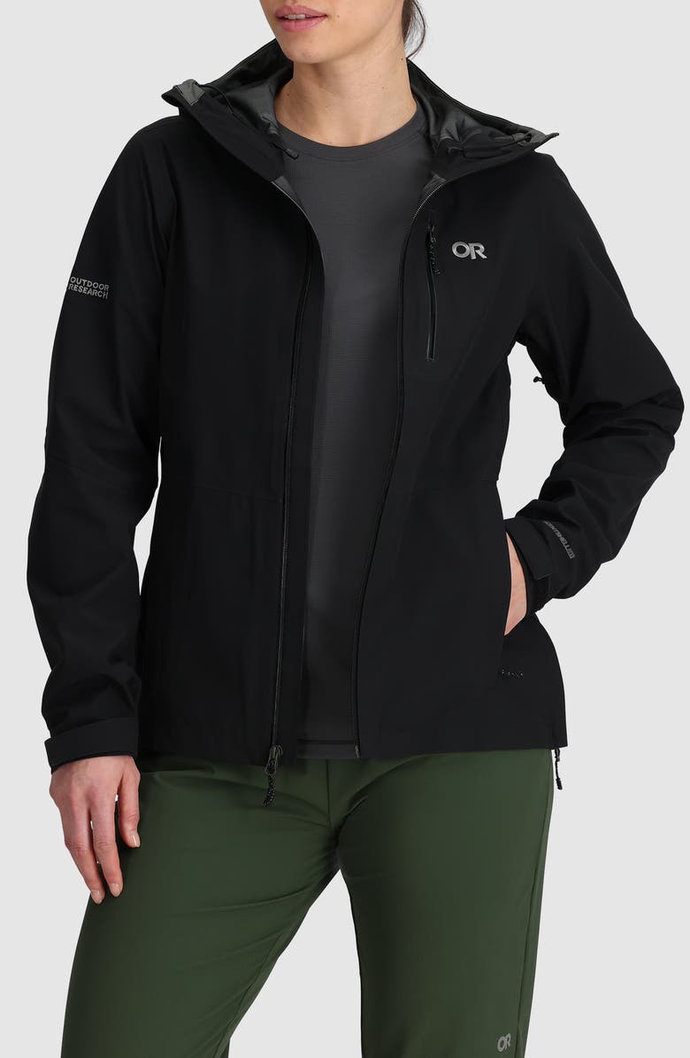 Outdoor Research Aspire II Gore-Tex<sup>®</sup> Waterproof Jacket, Alternate, color, Black