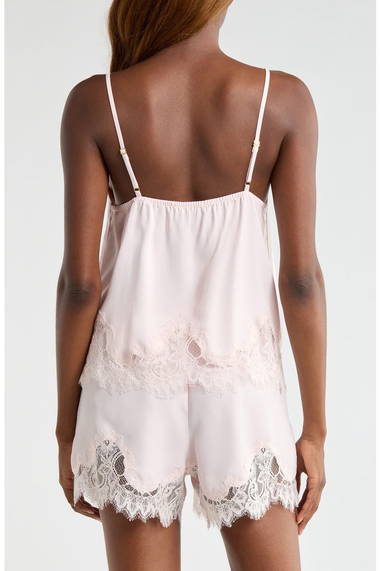 Midnight Lace Trim Camisole & Shorts, Alternate, color, PINK LOFT
