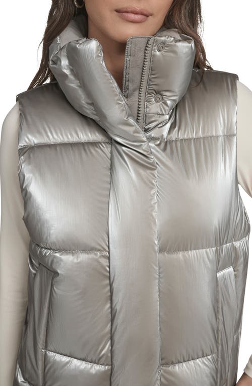 Levi's Quilted Puffer Vest In Silver
