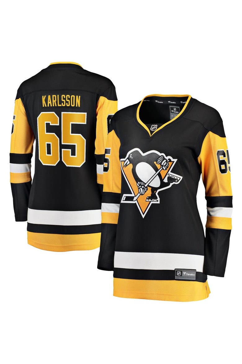 Women's Fanatics Erik Karlsson Black Pittsburgh Penguins Home Breakaway Jersey, Main, color, Black