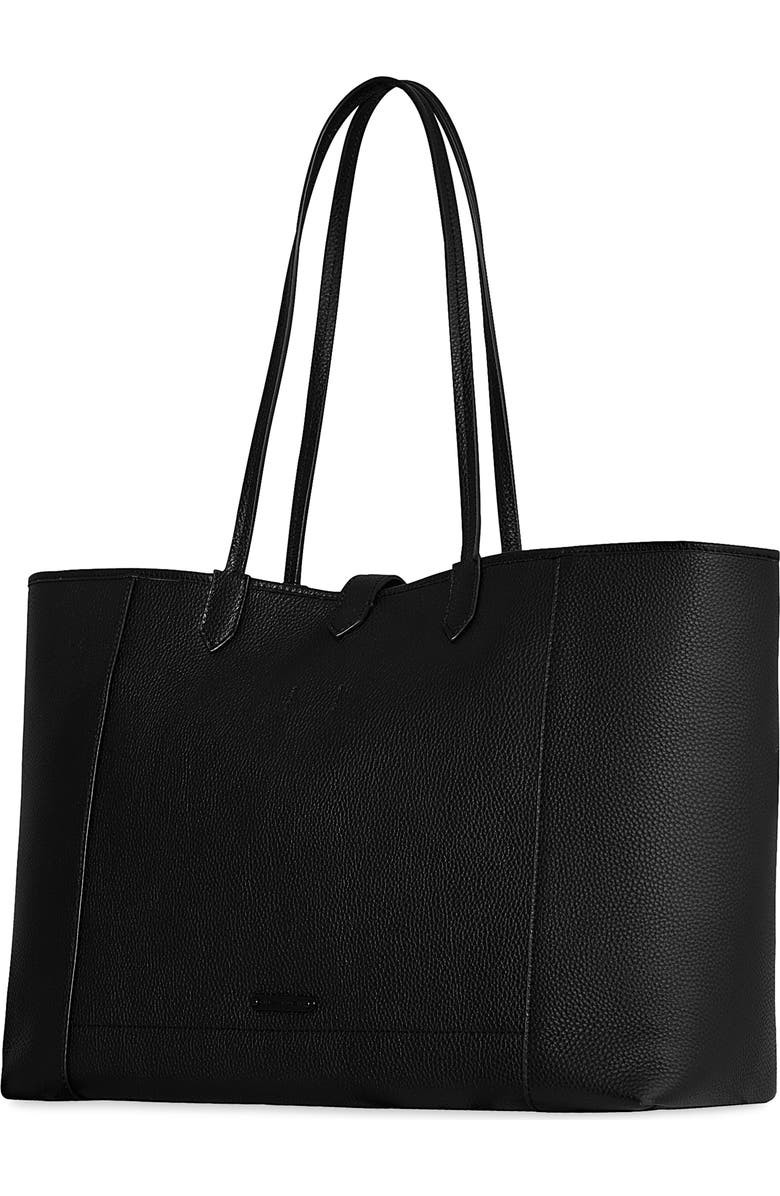 Rebecca Minkoff Megan East/West Leather Tote, Alternate, color, Black