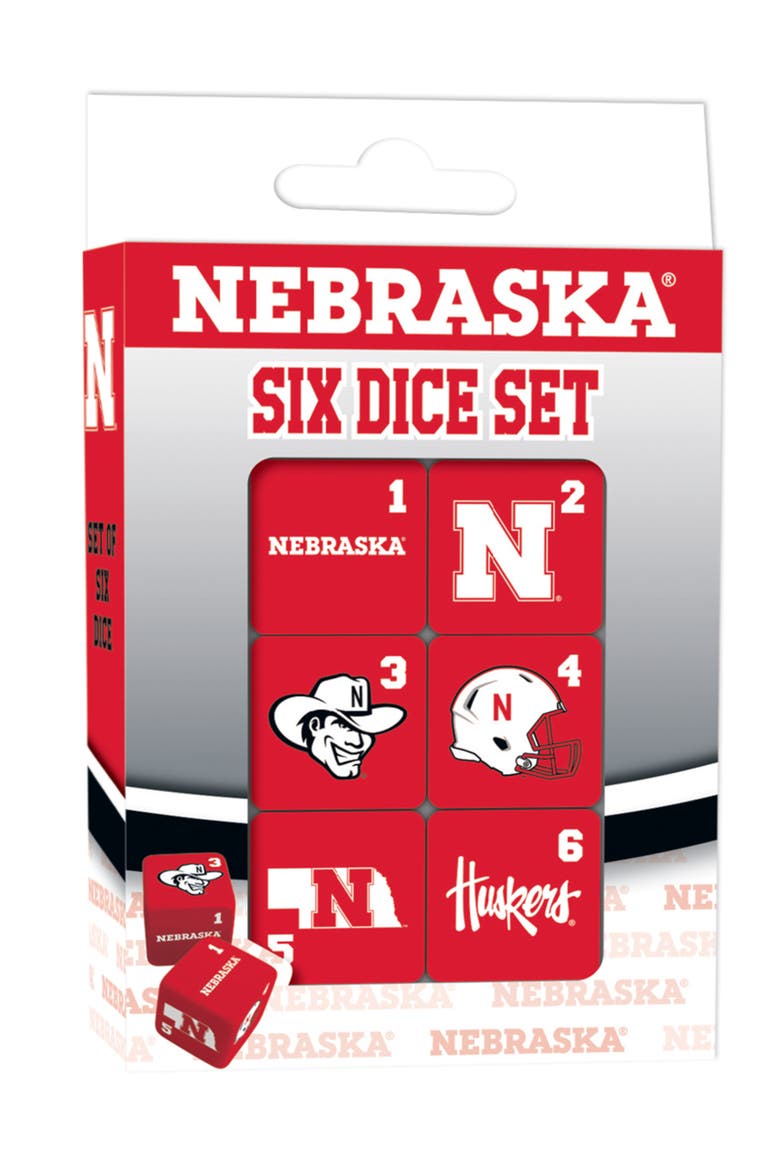 Nebraska Cornhuskers Dice Set - 19mm, Main, color, Multicolor