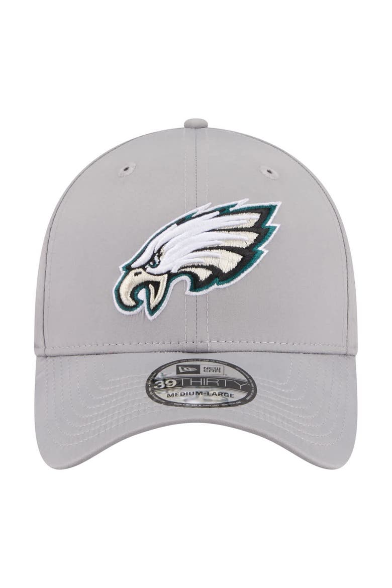 Men's New Era  Gray Philadelphia Eagles Perforated 39THIRTY Flex Hat, Alternate, color, Gray