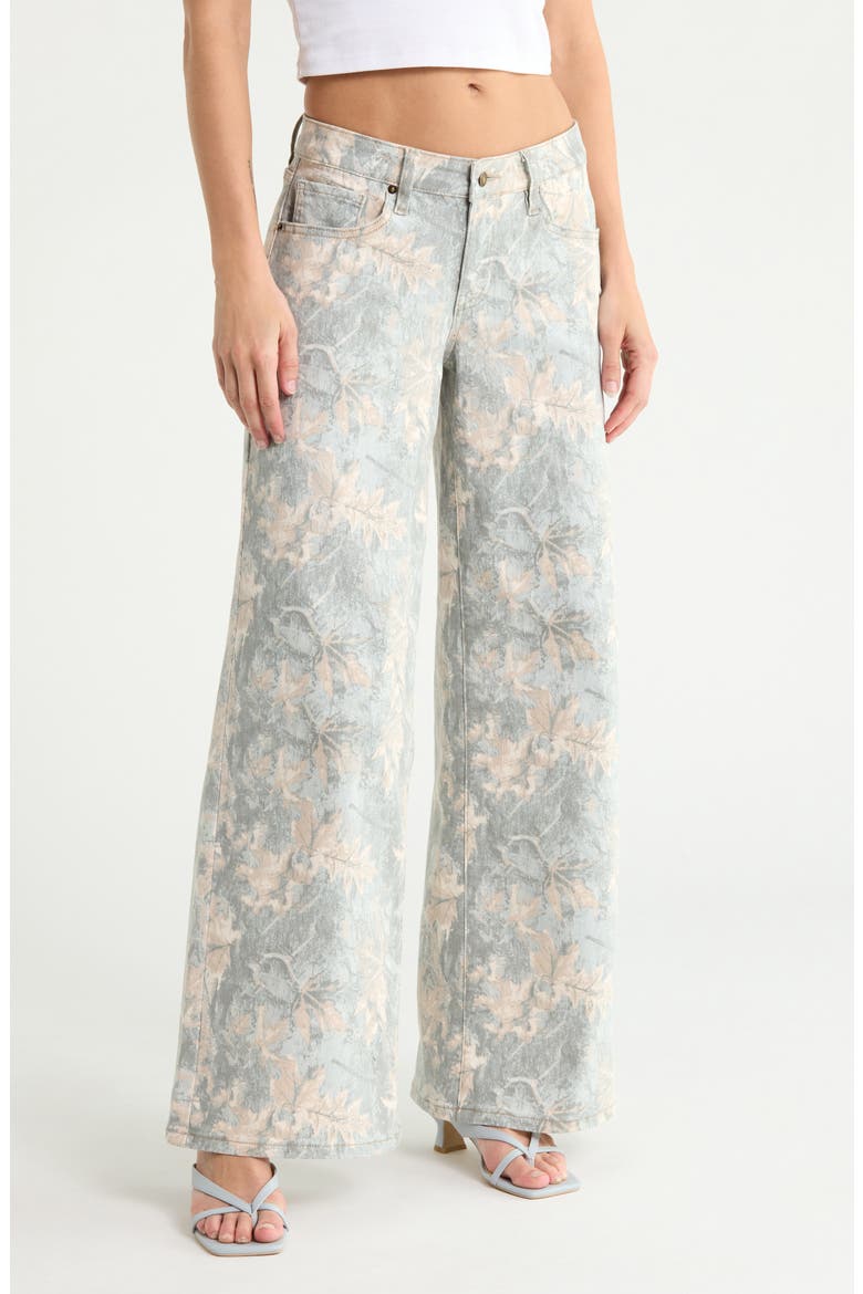 Low Rise Wide Leg Jeans, Main, color, CAMO PRINT