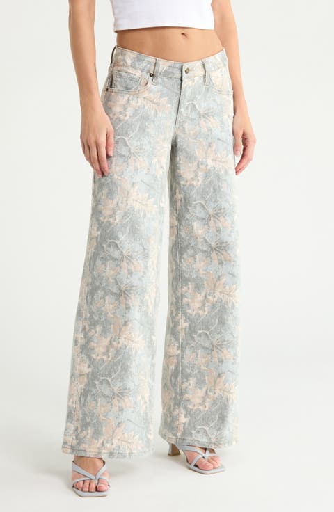 Low Rise Wide Leg Jeans