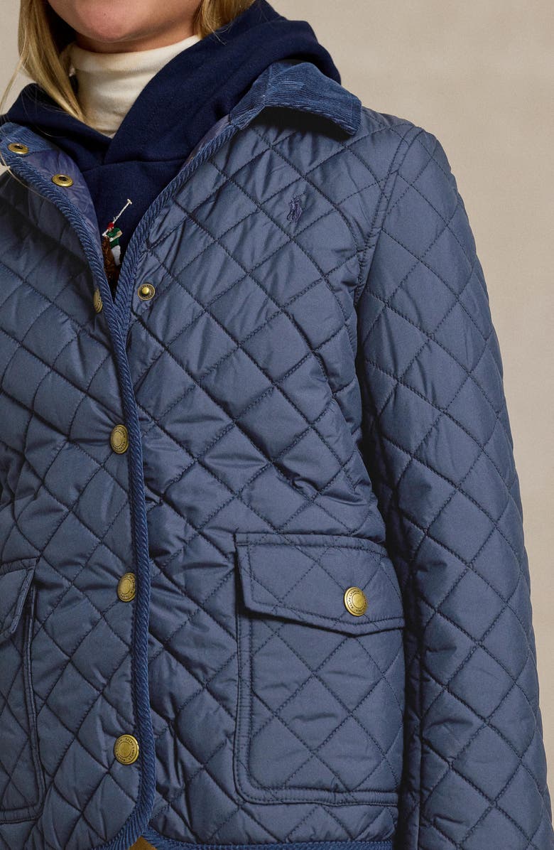 Polo Ralph Lauren Kids' Audrey Quilted Jacket with Removable Hood, Alternate, color, Newport Navy