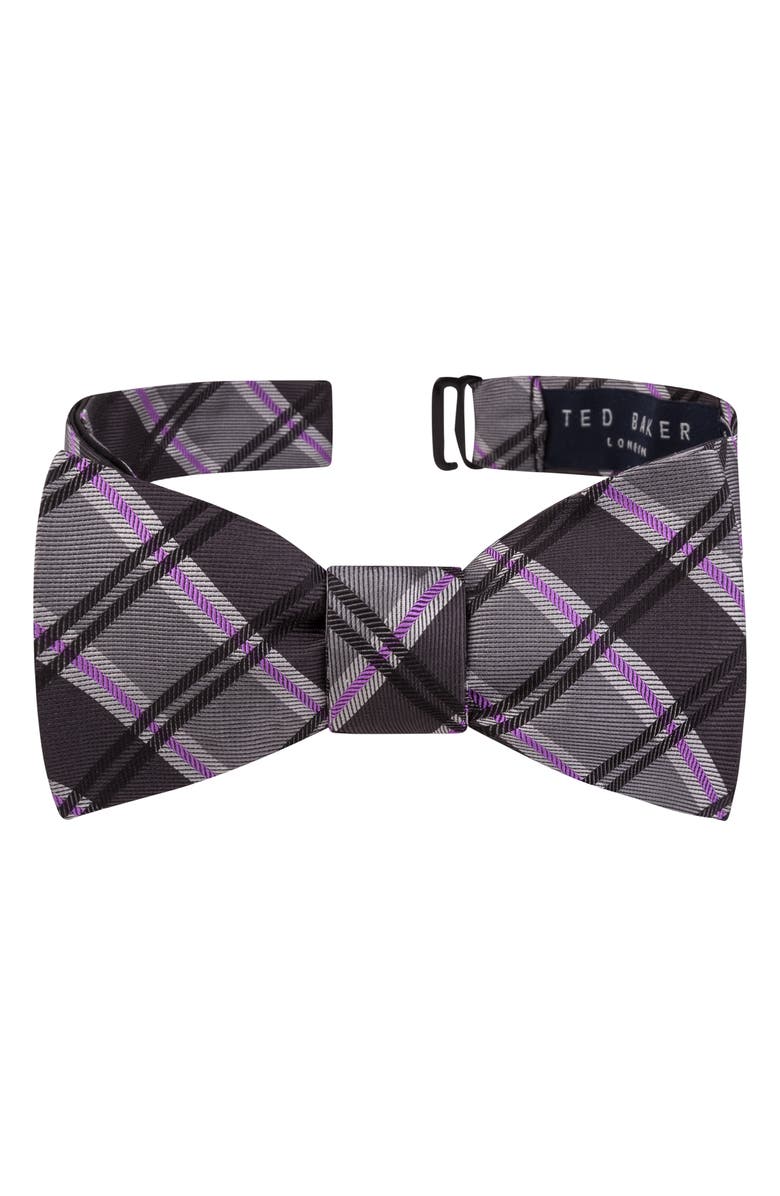 Ted Baker London Plaid Silk Bow Tie, Main, color, 