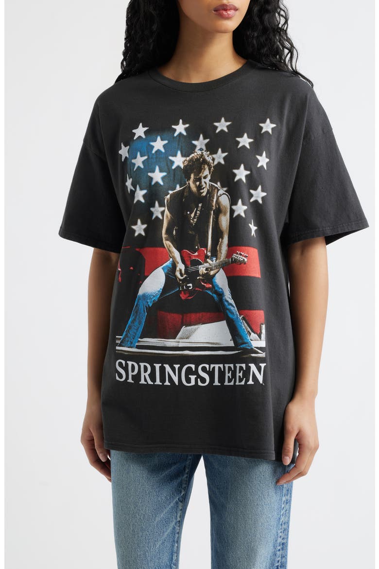 Springsteen Cotton Graphic T-Shirt, Main, color, BLACK